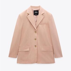 Zara menswear style fade pink blazer. Size small